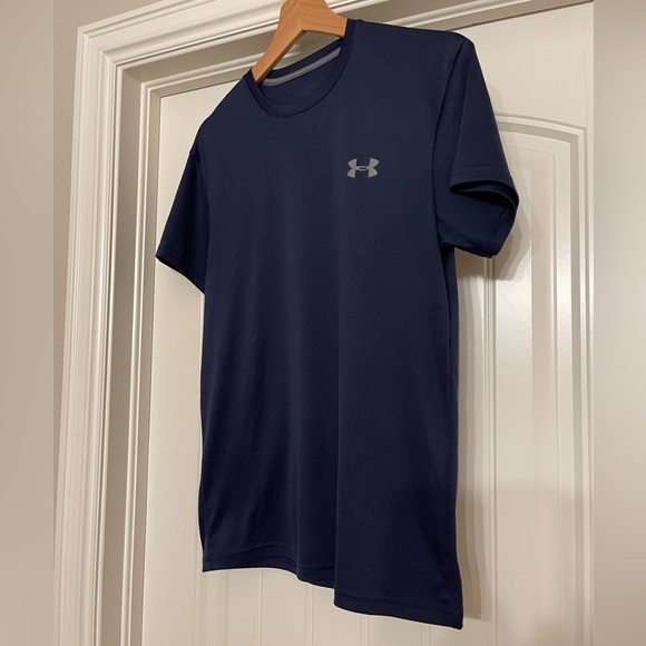 Under Armour men’s navy tech shirt sz med - Picture 2 of 4